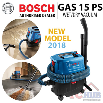 Boschbosch Gas 15 Ps Dry And Wet Vacuum Cleaner Compact And Impact Resistant With 15l Container