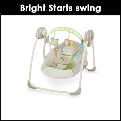 Bright Starts Comfort Harmony Snuggle Portable Swing Swing Timer Step 6 Swing Speed Adjustment