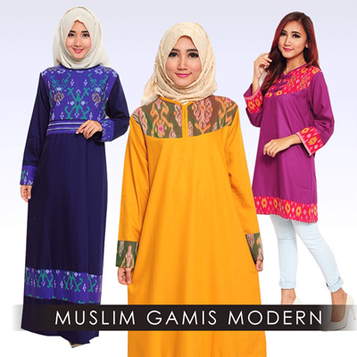 Qoo10 Busana Muslim Baju Gamis Blouse Muslim Batik 