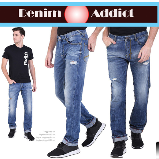 Qoo10 Celana  Jeans  Pria Bushido straight cut Jeans  Brand  