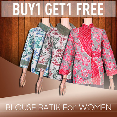 Qoo10 - Buy 1 Get 1 Free - SALE !! Blouse batik - batik 