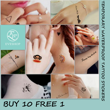 Sweat-proof And Washable Flower Language 1 Tattoo Sticker | SHEIN Singapore