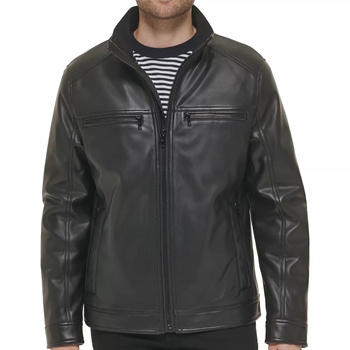 Calvin Klein Leather Jacket black | dressforless