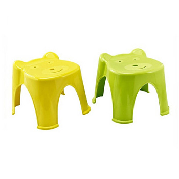 yellow plastic stool