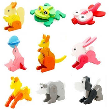 Wooden Puzzle 3d Kids Toys Baby Learning Cartoon Animal jigsaw Educational  Puzzl