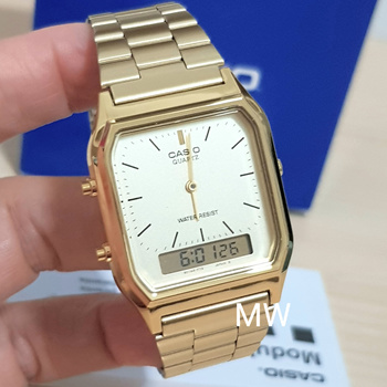 Casio hot sale gold analog