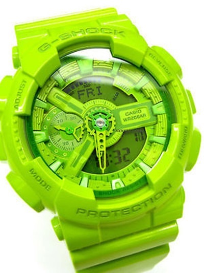 Qoo10 Casio G Shock Ga 110b 3dr Limited Edition Hyper Color Lime Green Watch And Jewelry 2689