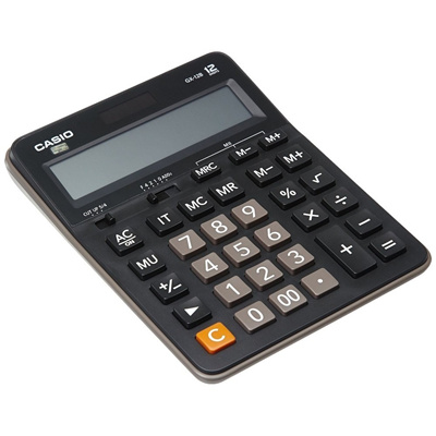 Casio Gx 12b Value Series Calculator Gx12 Black - 