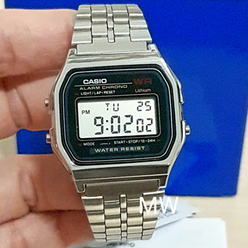 Casio alarm hot sale chrono silver