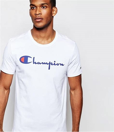 champion t shirt script