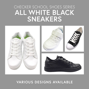 White 2025 shoes black