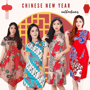 Qoo10 CHEONGSAM DRESS CNY COLLECTION IMLEK CLOTHES SINCIA BATIK TOP Women s Clothing