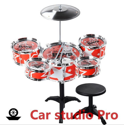 Qoo10 - Children simulation drums drum sets with stools 