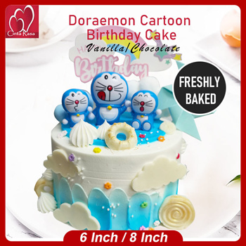 Qoo10 - [Cinta Rasa] Doraemon Cartoon Birthday Cake 6 Inch / 8 Inch : Cakes  & Snacks