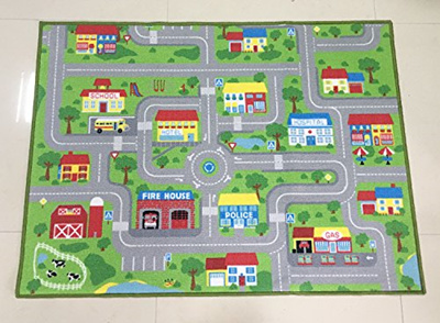 Qoo10 City Street Map Kids Rug With Roads Kids Rug Play Mat With