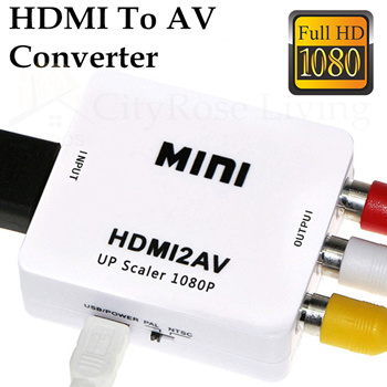 HDMI to RCA Converter AV/CVSB L/R Video Box HDMI2AV 1080P HDMI to AV Adapter