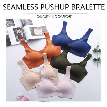 Qoo10 - [Clearance] Uniqlo Style Seamless Pushup Bra Top Bralette :  Lingerie & Sleepwear