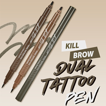 [CLIO] Kill Brow Dual Tattoo Pen Set 02 Light Brown