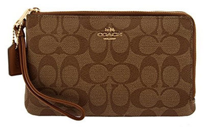 Qoo10 - (Coach) Coach F16109 Signature PVC Large Double Zip Wristlet ...