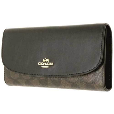 Qoo10 - Coach purse COACH outlet signature PVC checkbook wallet / long wallet ... : Bag & Wallet