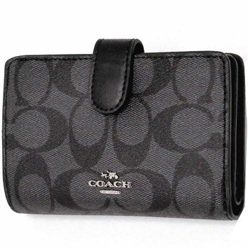 Qoo10 - Coach purse COACH outlet signature PVC leather medium corner Zip  walle... : Bag & Wallet