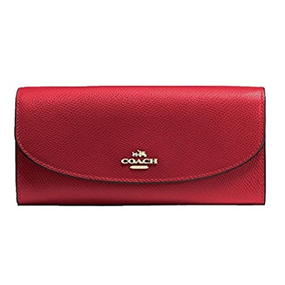 Qoo10 - [COACH] Womens Crossgrain Leather Slim Envelope Wallet Red F54009 IMDN... : Bag & Wallet