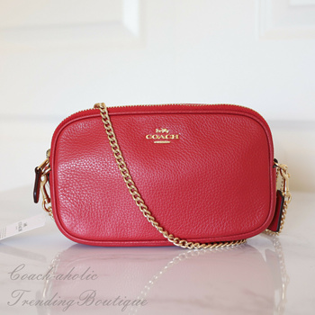 Bright red Coach leather bag - Gem