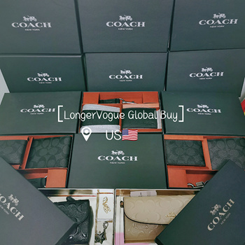 Qoo10 - Coach Gift Box lady men leather belt wallet pouch strap outlet COACH  g... : Bag & Wallet