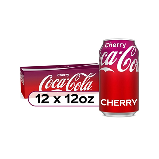 Wish+ | Coca-Cola Cherry Soda Pop, 12 fl oz, 12 Pack Cans : Drinks