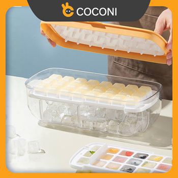 Round Ice Cube Tray with Storage Box Creative Quick Release Ice Cube Molds  Party Bar Kitchen Square Container Cold Drink Set