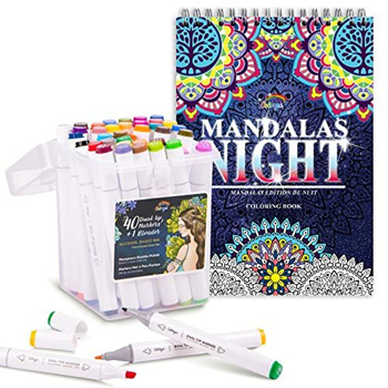 Mandalas Night Adult Books by Colorya - A4 Size - by Colorya