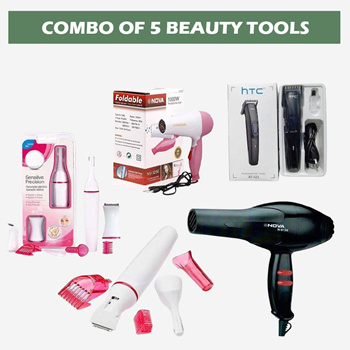 Qoo10 - Combo of 5 Beauty Tools(Nova nv 6130 Hair Dryer， htc 522， NV-1290  Fold... : Home Electronics