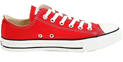red sneakers converse