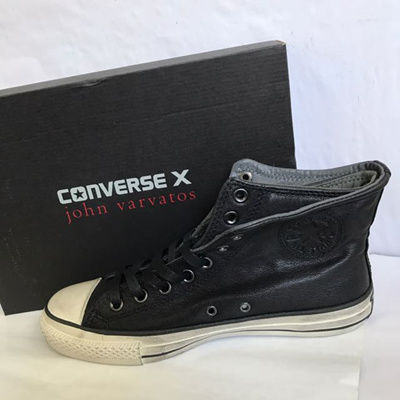 converse one star mid leather black