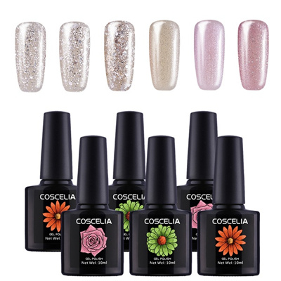 Coscelia Manucure 6 Pc Vernis Semi Permanent Gel Polish Vernis à Ongles Nail Art Kit