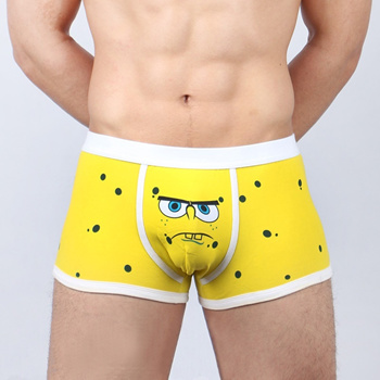 Qoo10 - Cotton men s underwear cute cartoon SpongeBob SquarePants