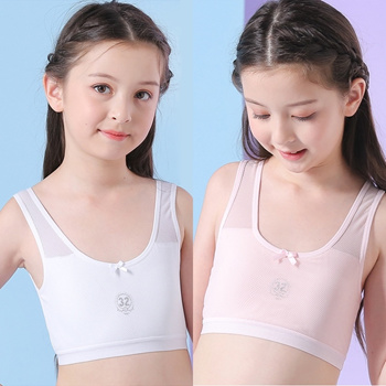 Qoo10 - Training bra kids girls Soft Touch Cotton underwear sports