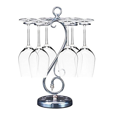 Qoo10 Countertop Wine Glass Holder Iwivi 6 Hooks Metal Wine Cup