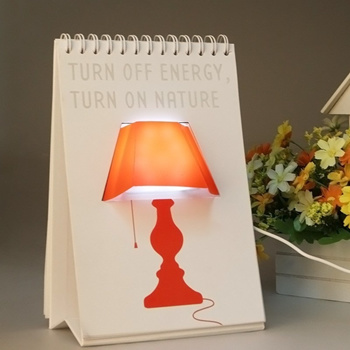 led calendar table lamp