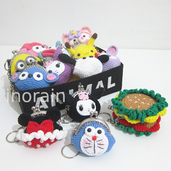 Qoo10 - Crochet Amigurumi Keychain My Melody Pikachu Strawberry Bear Minnie  M... : Bag & Wallet