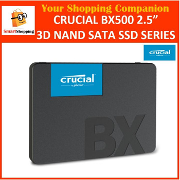 Crucial BX500 3D NAND SATA 2.5-inch SSD Drive, 500 GB Black