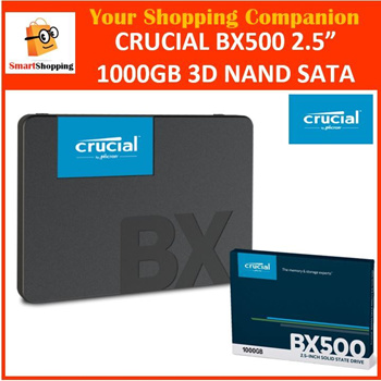 Qoo10 - Crucial BX500 1000GB 1TB 3D NAND SATA 2.5-inch SSD 3 Years