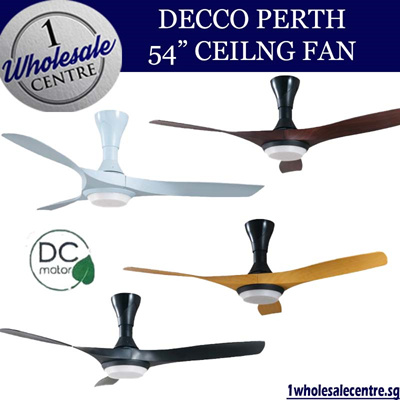 Deccodecco Perth 54 Inch Ceiling Fan Remote Control Led Rgb 18w Nct