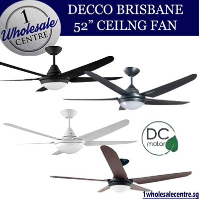 Deccofree Installation Decco Brisbane 52 Inch Ceiling Fan Remote Control Led Rgb 18w Nct