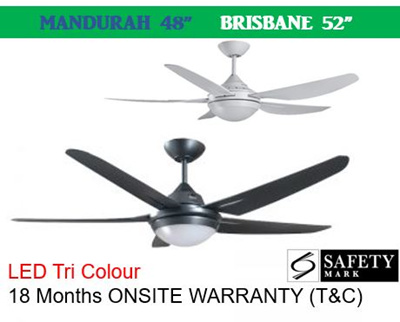 Decco Mandurah 48 Brisbane 52 18w Tri Colour Gm White Titanium