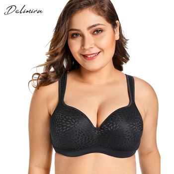 Buy DELIMIRA Women's Full Coverage Underwire Floral Embroidered