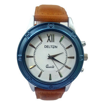 Buy DHRIYA Men's Delton Analog Dial Leather Strap Wrist Watch (Dark Brown)  at Amazon.in