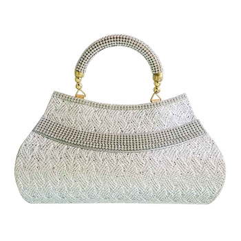 Womens Ladies Wedding Clutch Bag Gem Stone Diamante Satin Hand Purse Bag |  eBay