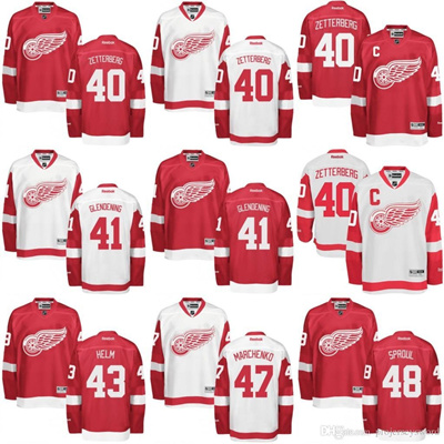 red wings jersey men