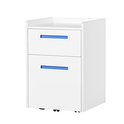 Qoo10 Devaise 2 Drawer Wood Mobile File Cabinet Letter Size Blue 16 2 Qu Furniture Deco